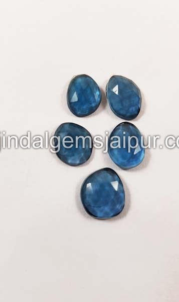 London Blue Topaz Rose Cut Slices